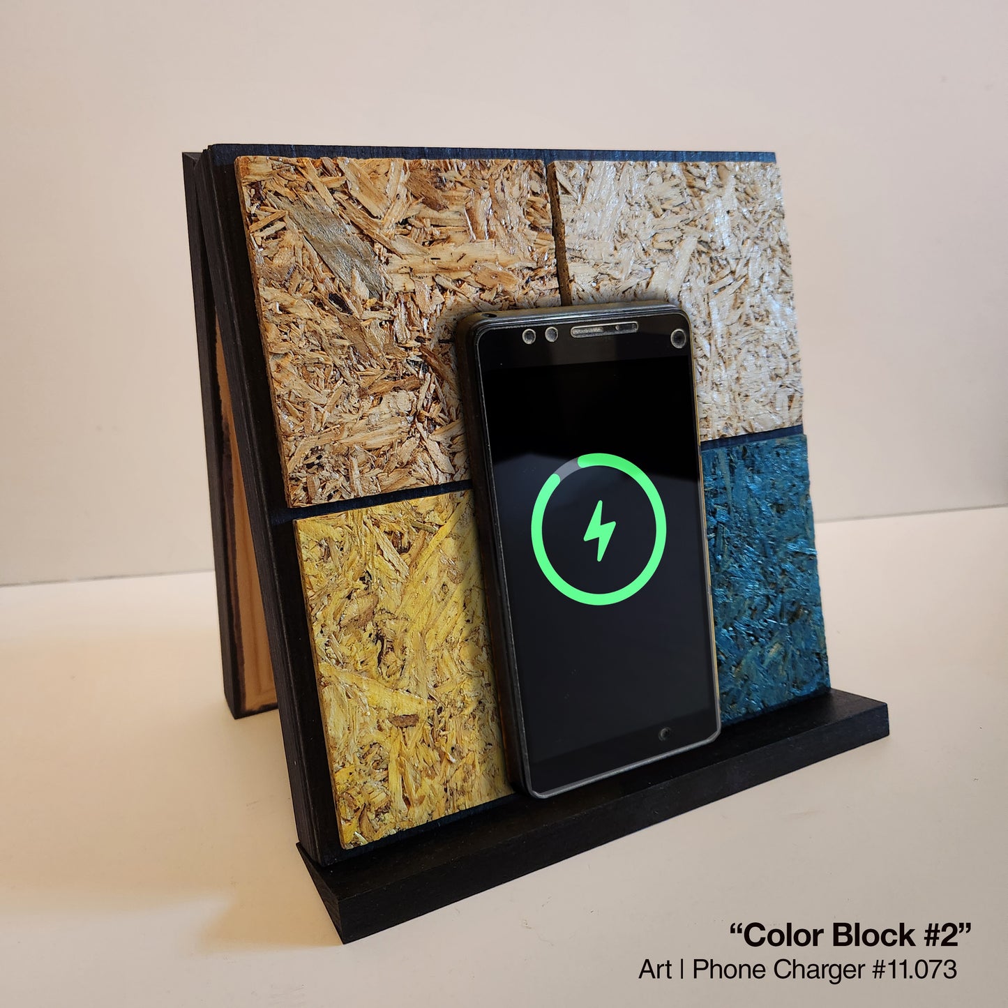 Art / Wireless Phone Charging Station - "Color Block #2"