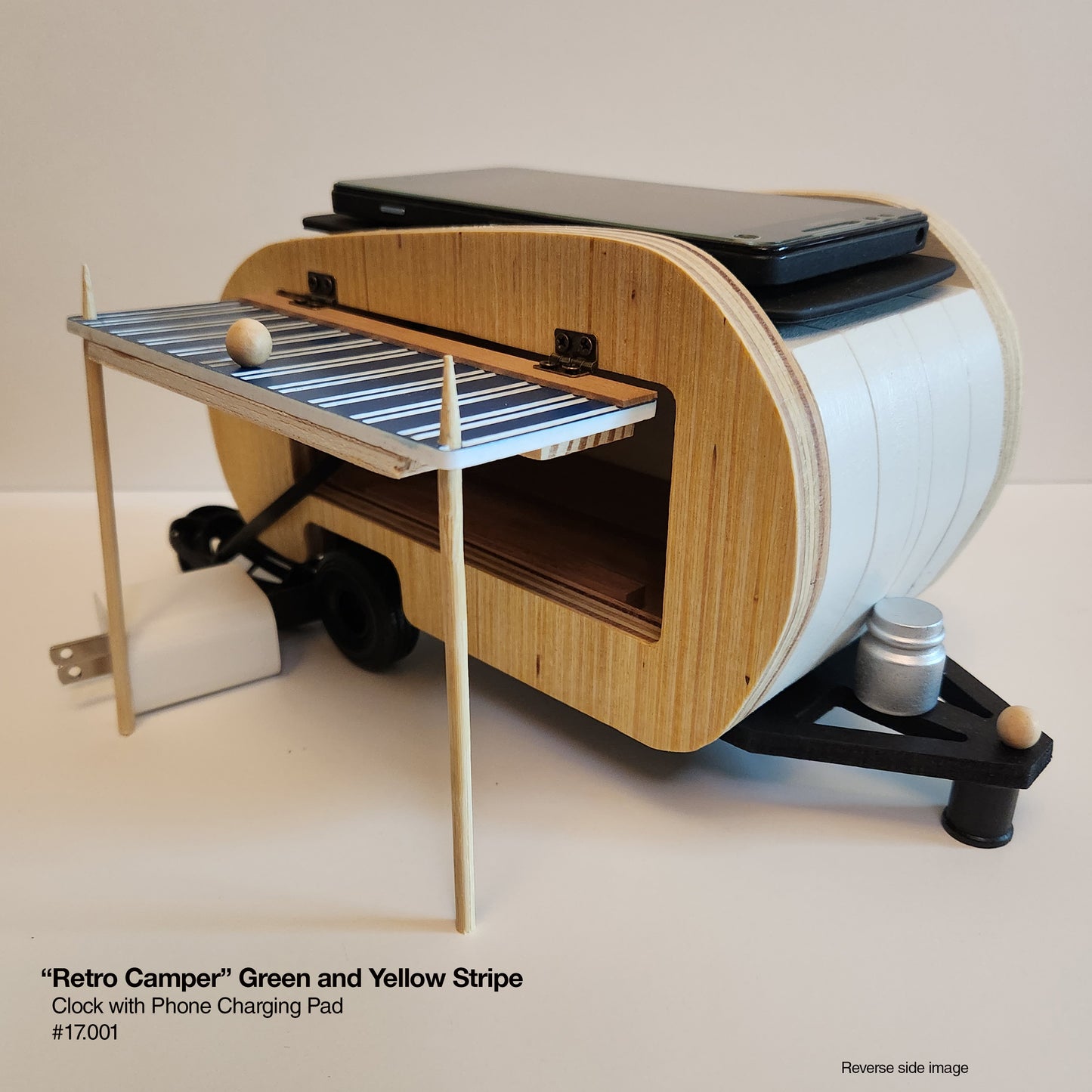 Retro Camper - Charger/Clock (Green & White)