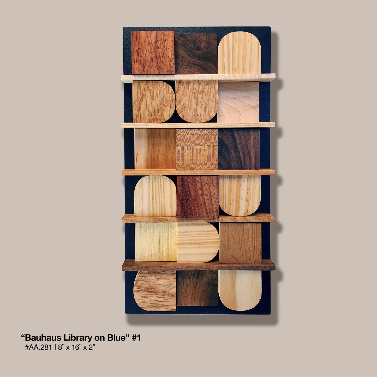 "Bauhaus Library on Blue" #1