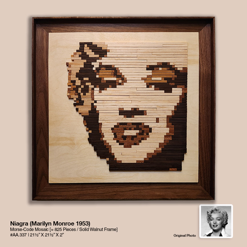 Marilyn Monroe - "Niagara" - Morse-Code Mosaic