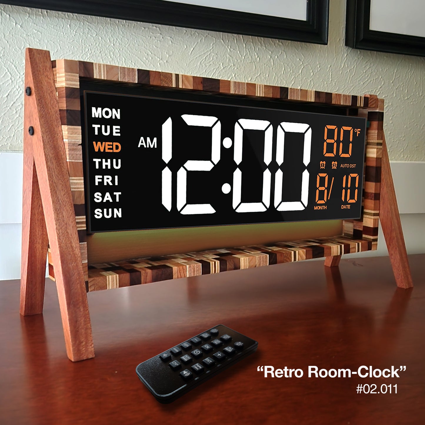 "Retro Modern" Large Display Room-Clock