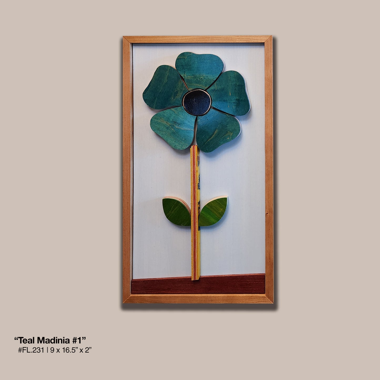 Teal Madinia #1 - Skateboard Flower