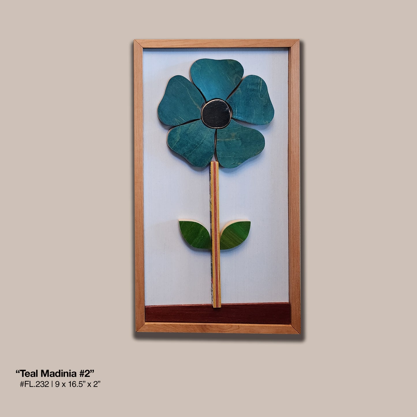 Teal Madinia #2 - Skateboard Flower