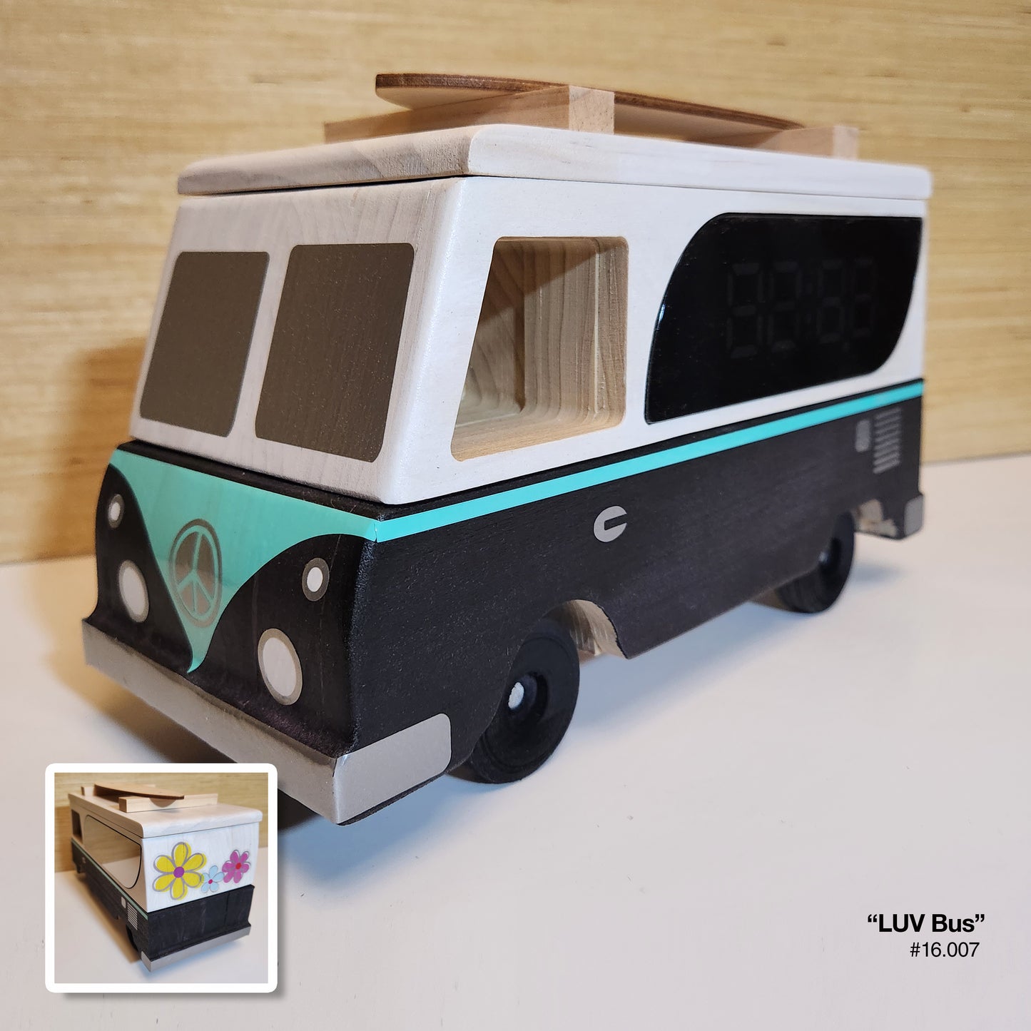 LUV Bus Clock - White & Black