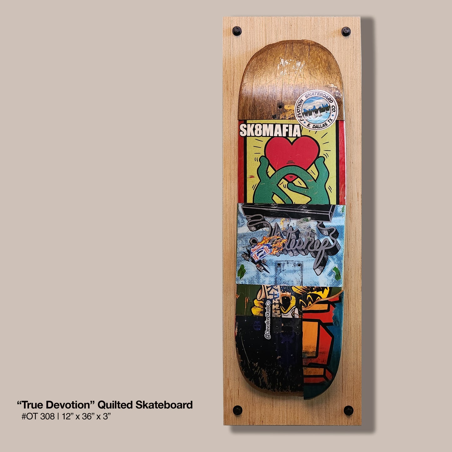 "True Devotion Skateboard Quilt"