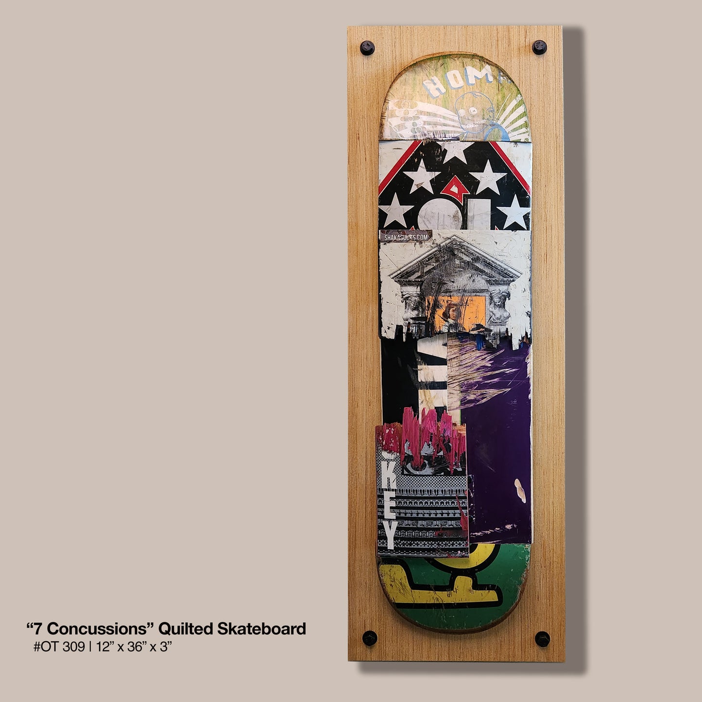 "Seven Concussions Skateboard Quilt"
