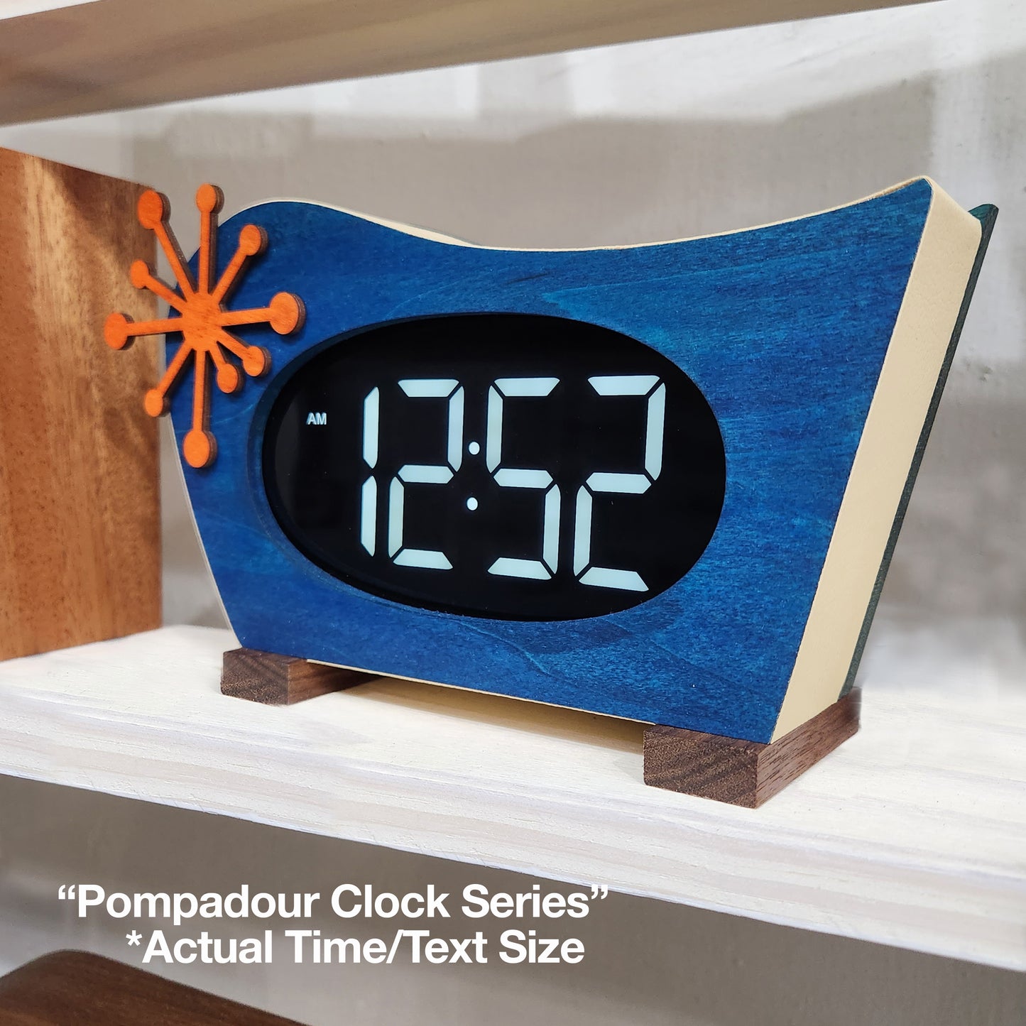 Pompadour Clock - African Mahogany