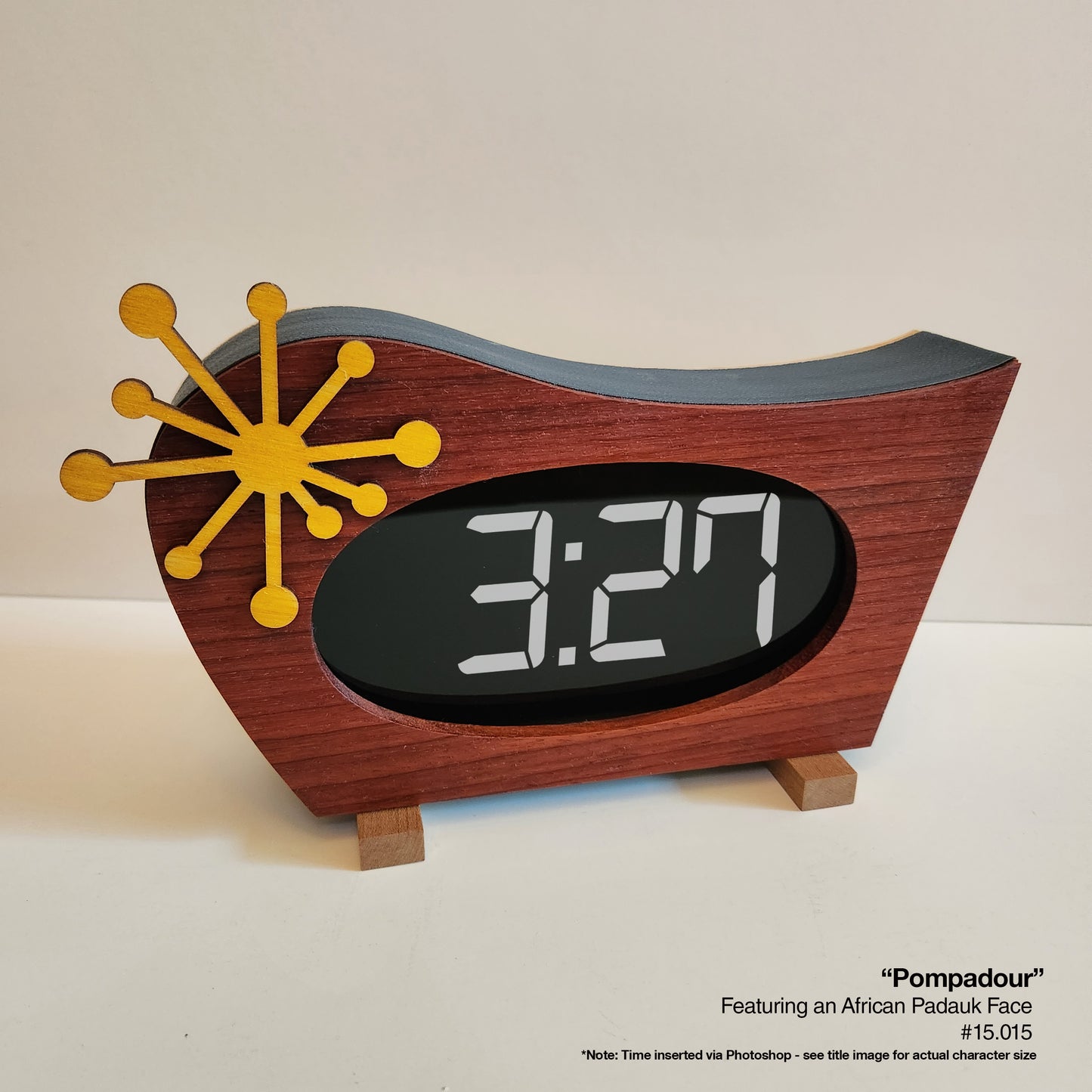 Pompadour Clock - African Padauk