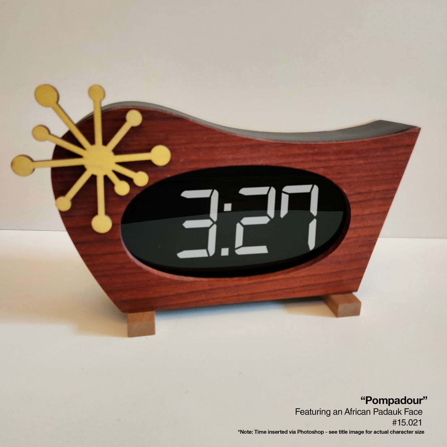 Pompadour Clock - African Padauk