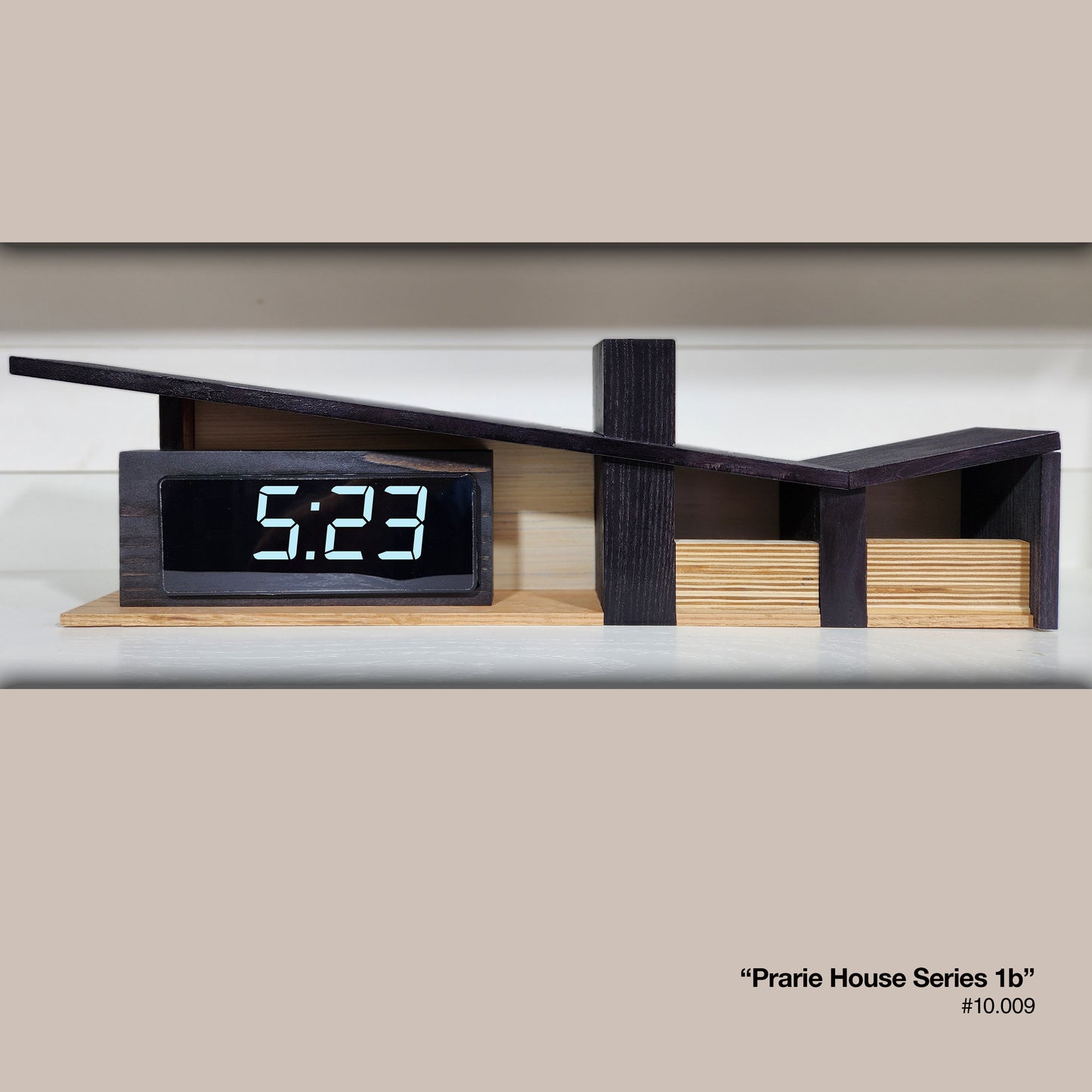 Prairie House Clock #1 - Black & White