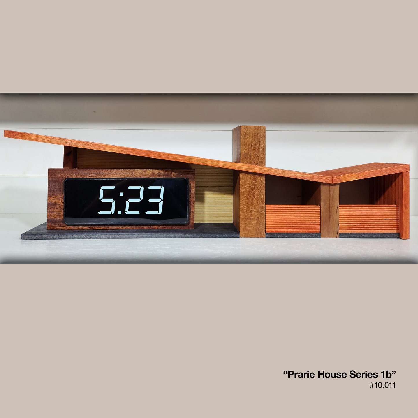 Prairie House Clock #1 - Orange & Edinam