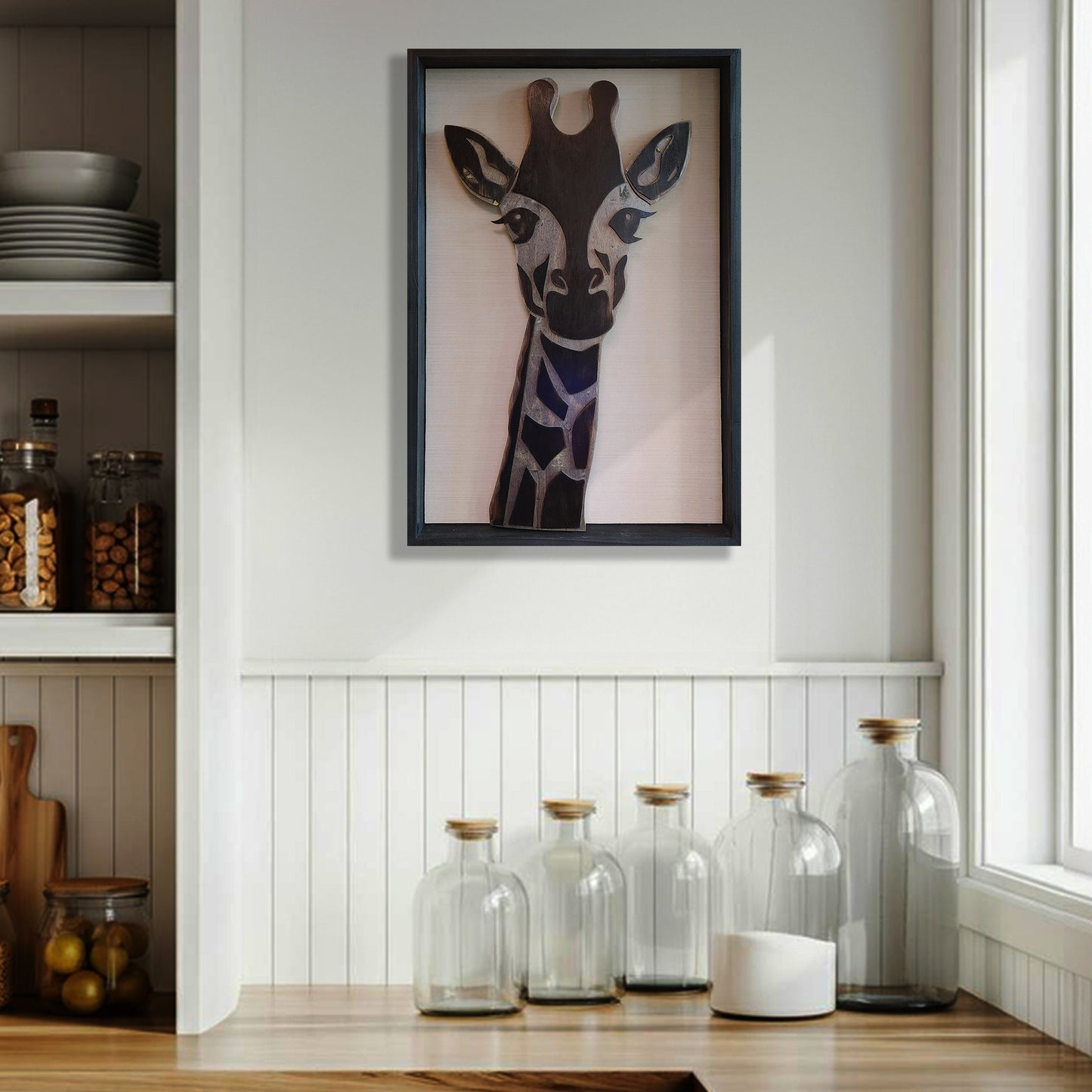 "B&W Skateboard Giraffe"