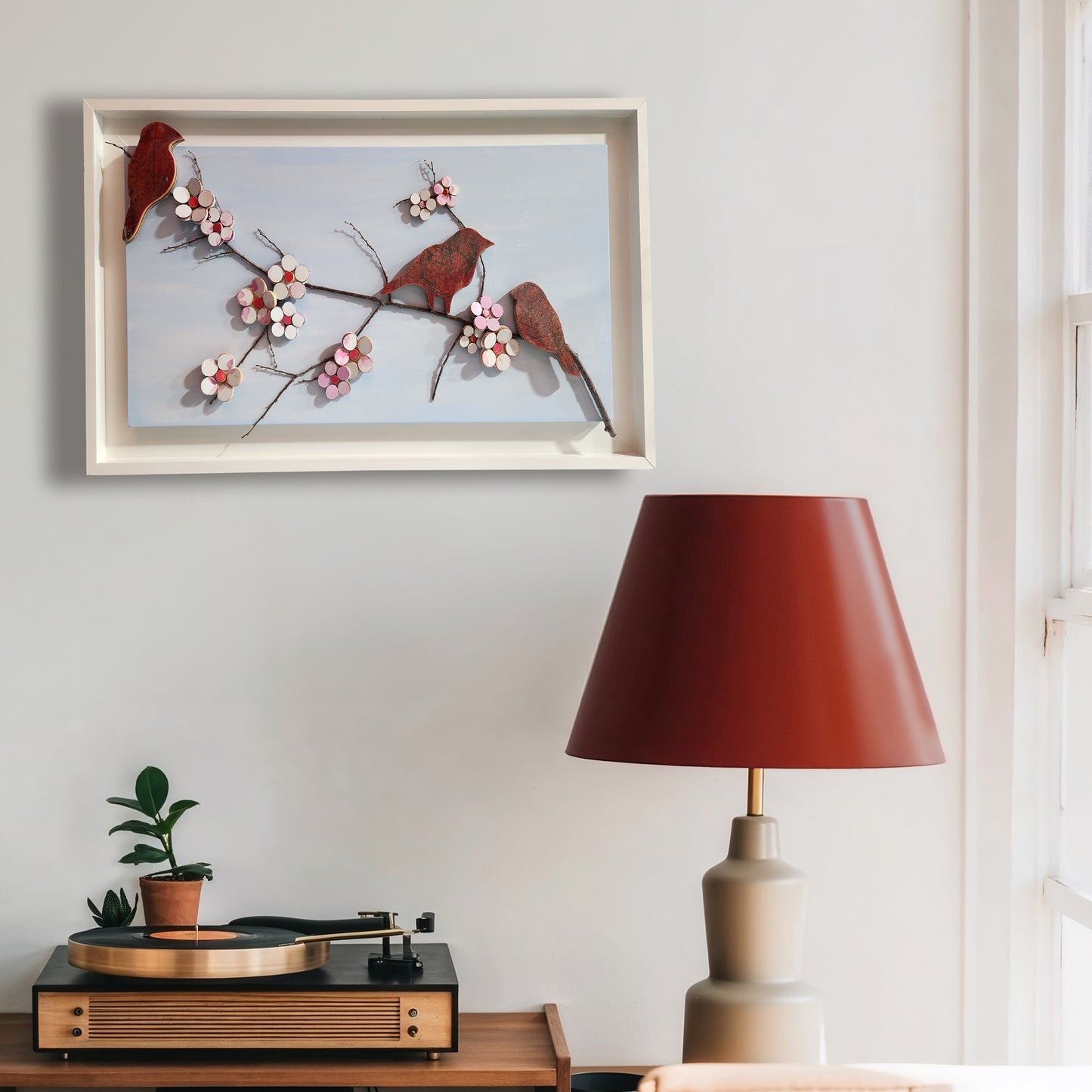 "Blossoms and Red Birds #1"