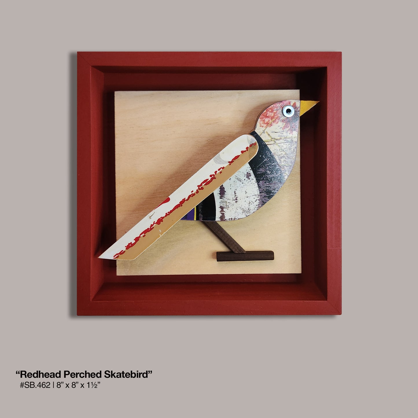 "Redhead Perched Skatebird"