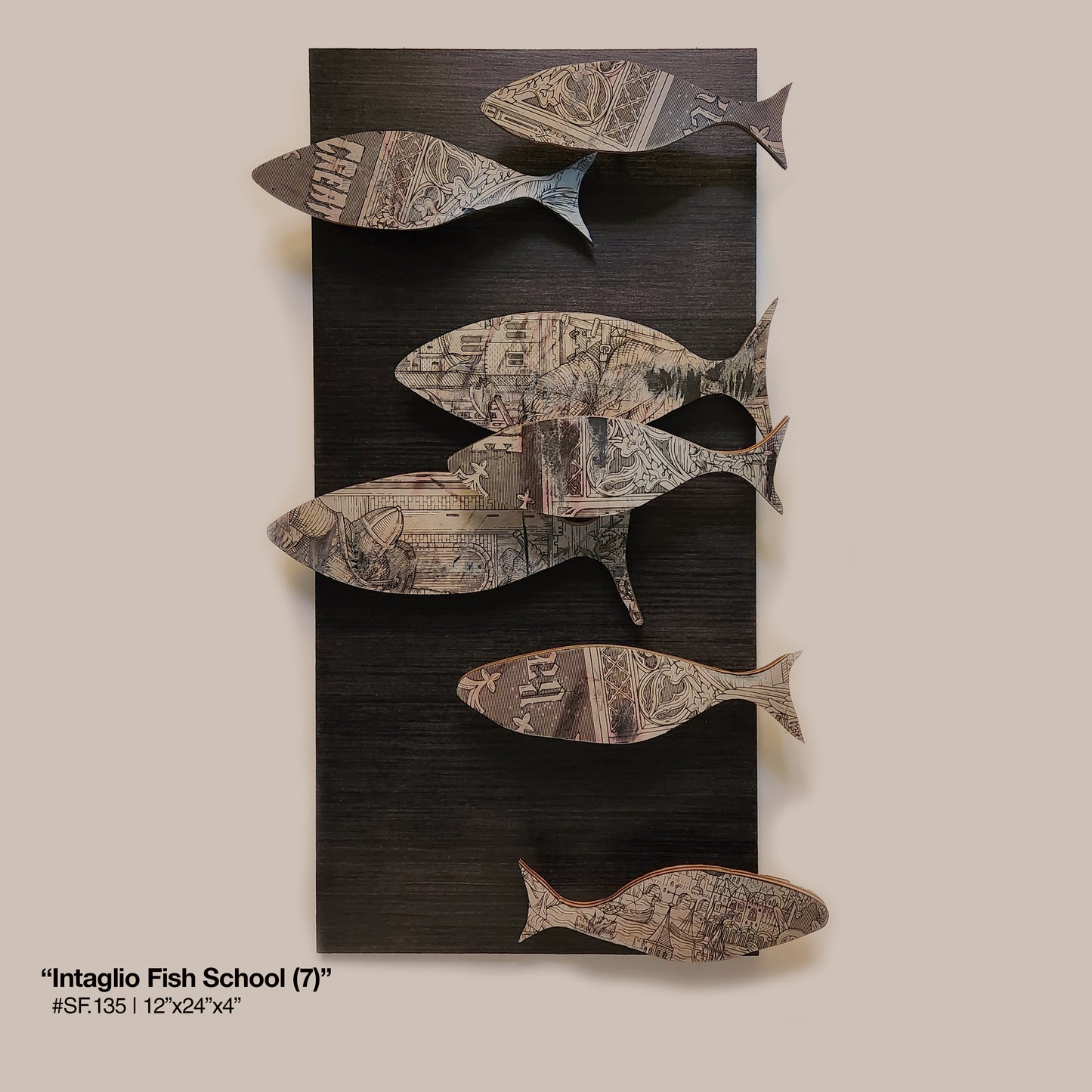 Intaglio Fish School - Skatefish