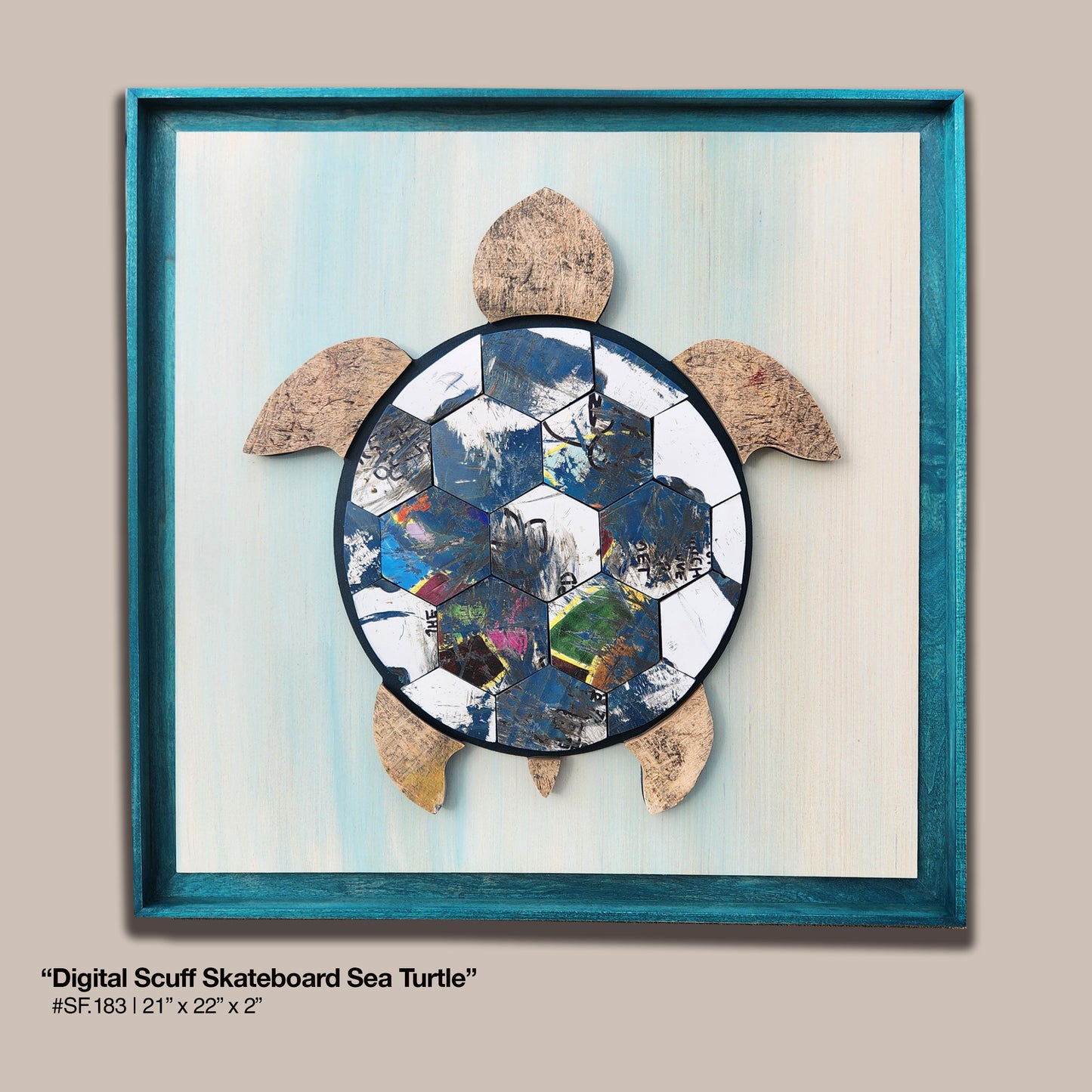Digital Scuff Skateboard Sea Turtle