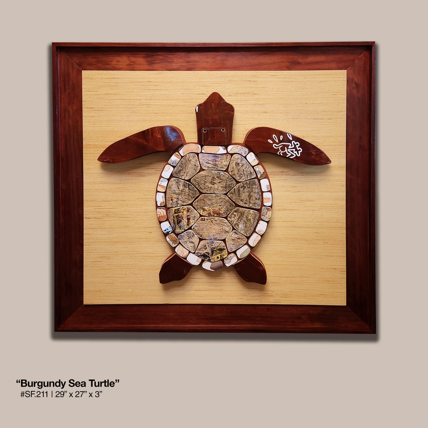 Burgundy Skateboard Sea Turtle