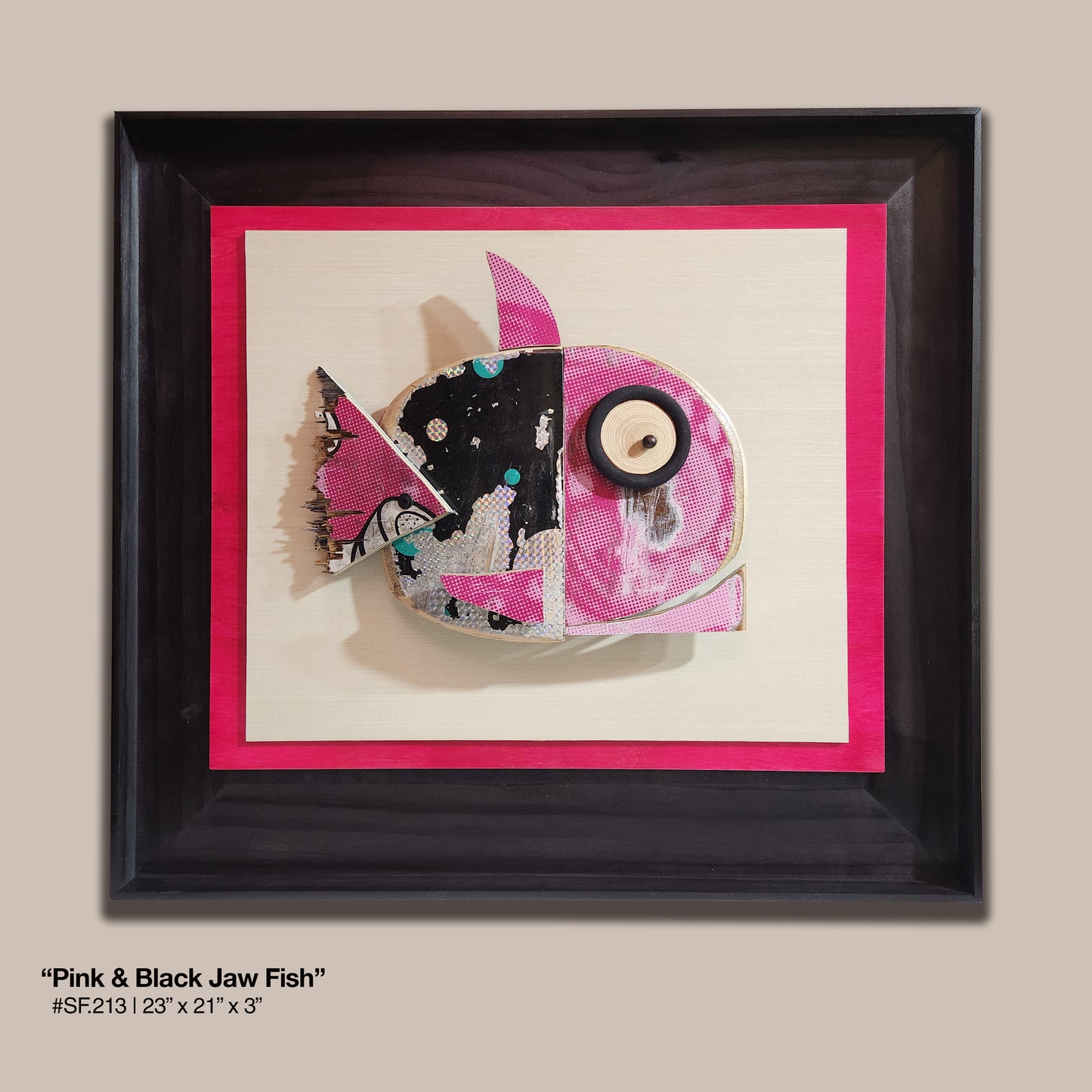 "Pink & Black Jaw Fish" - Skatefish