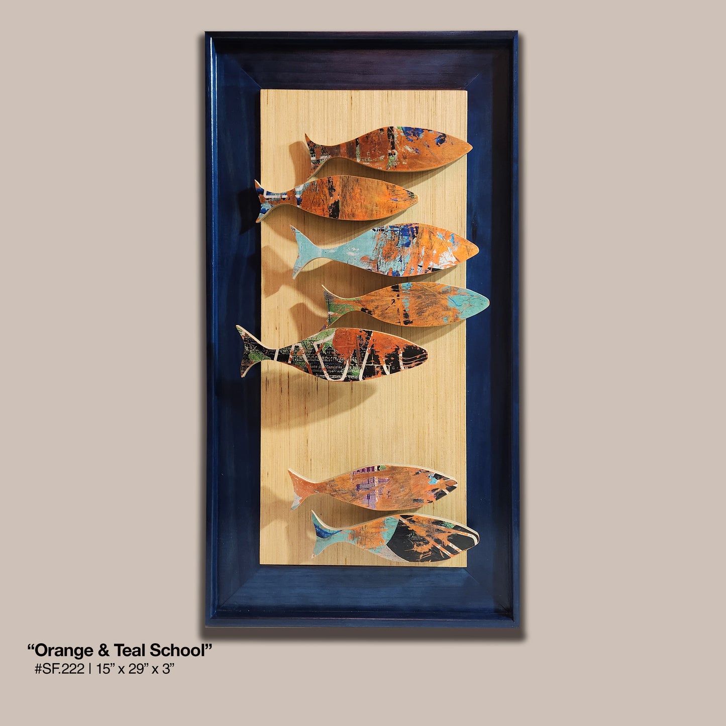 Orange & Teal School - Skatefish