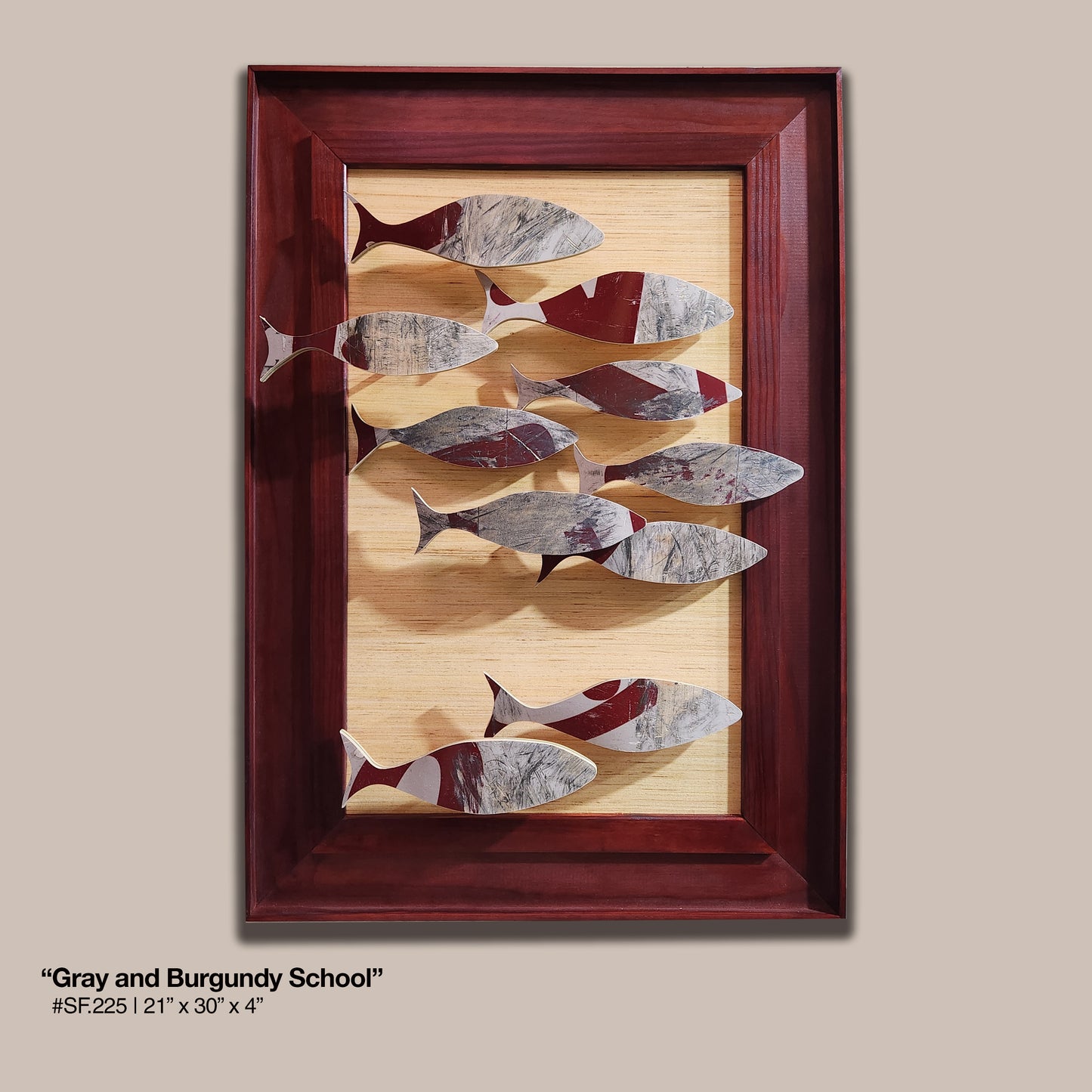 Gray & Burgundy School - Skatefish