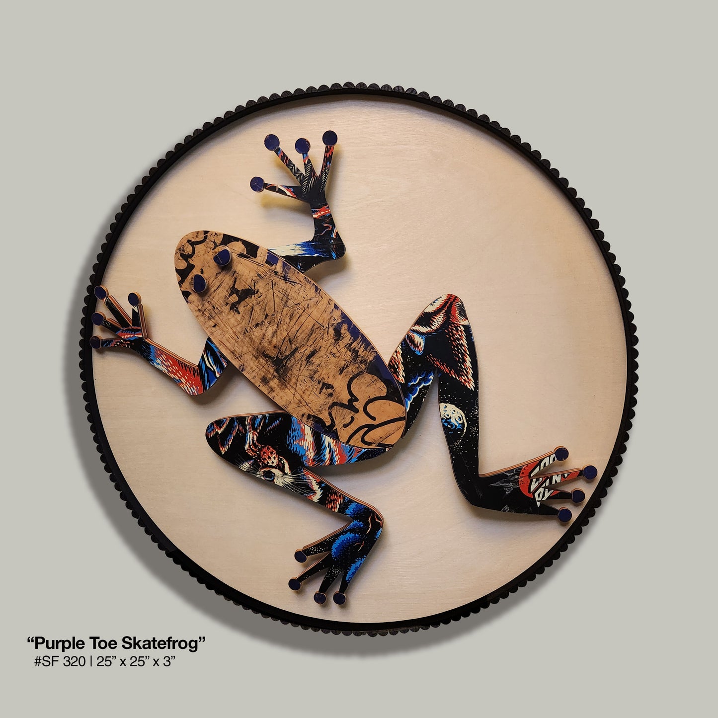 "Purple Toe Skate Frog"