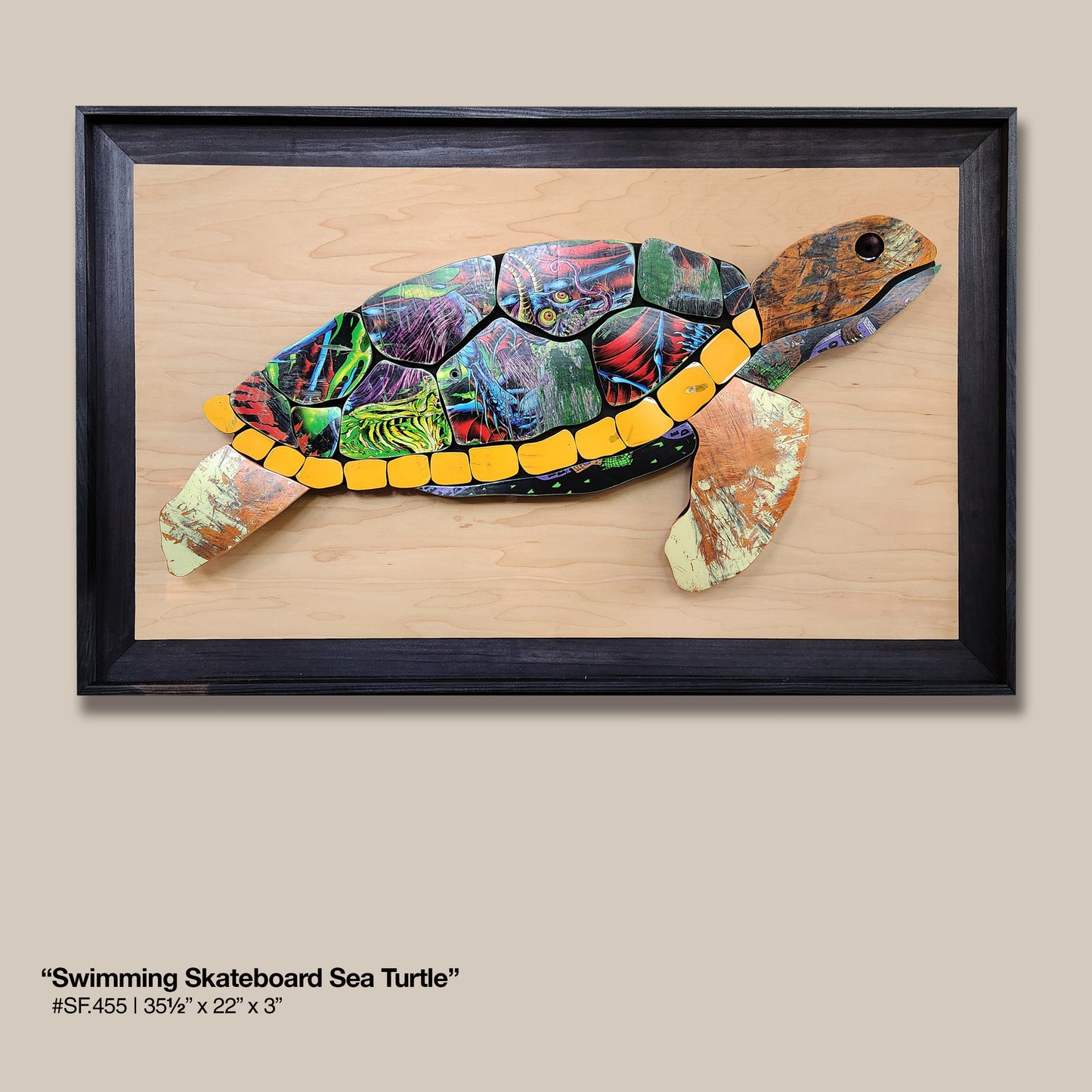Swimming Skateboard Sea Turtle