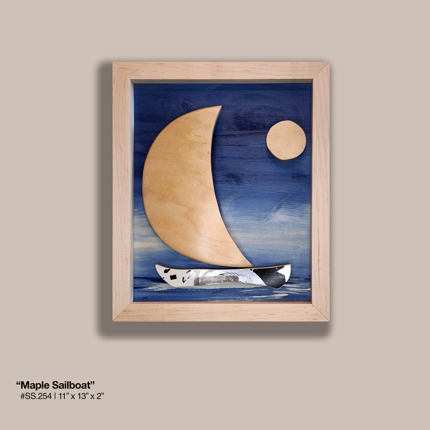 "Maple Sailboat" Skateboard Art