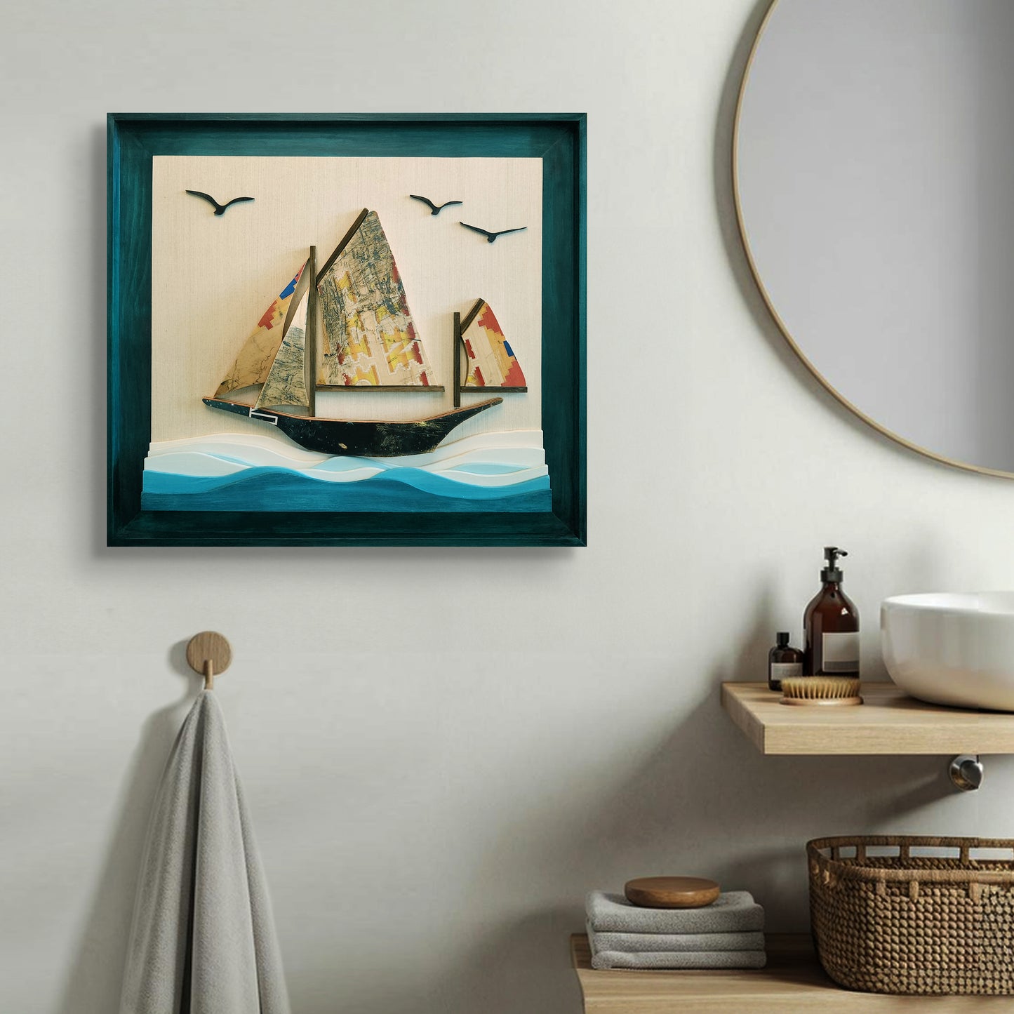 "Aztec Schooner" Skateboard Art