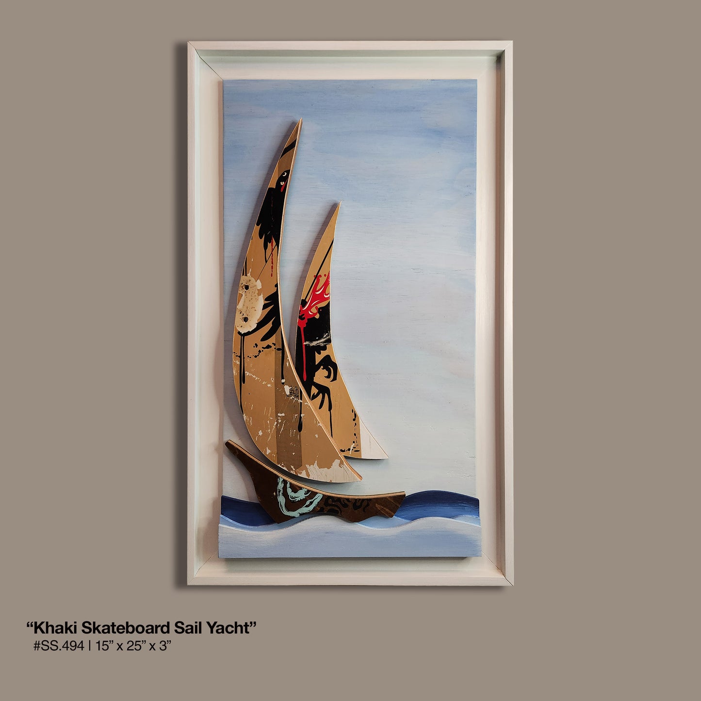 "Khaki Skateboard Sail Yacht"