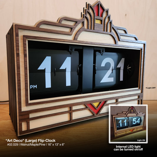 "Art Deco" XL Retro Flip Clock 02.029