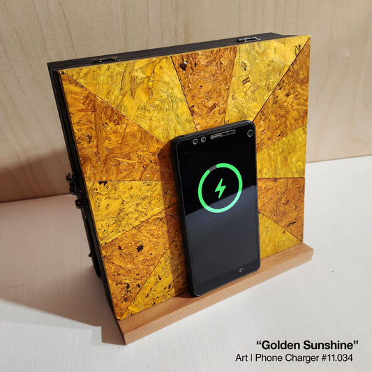 Art / Wireless Phone Charging Station - Golden Sunshine