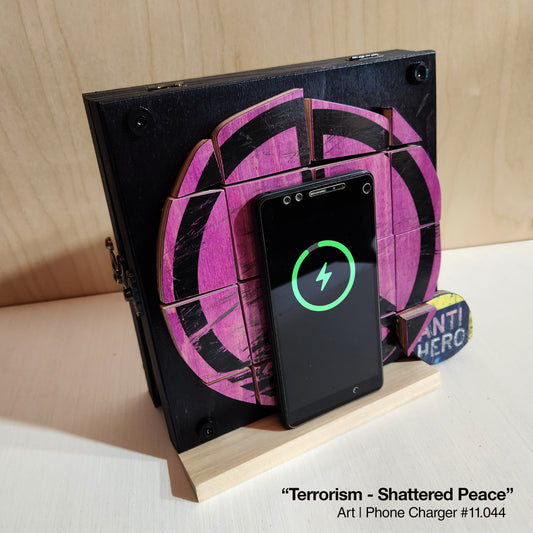 Art / Wireless Phone Charging Station - Terrorism - Shattered Peace