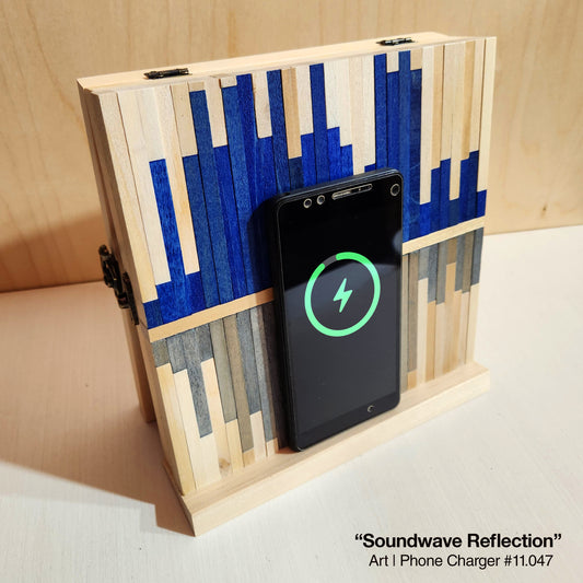 Art / Wireless Phone Charging Station - Soundwave Reflection