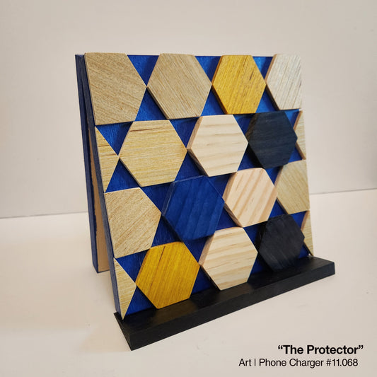 Art / Wireless Phone Charging Station - "The Protector"