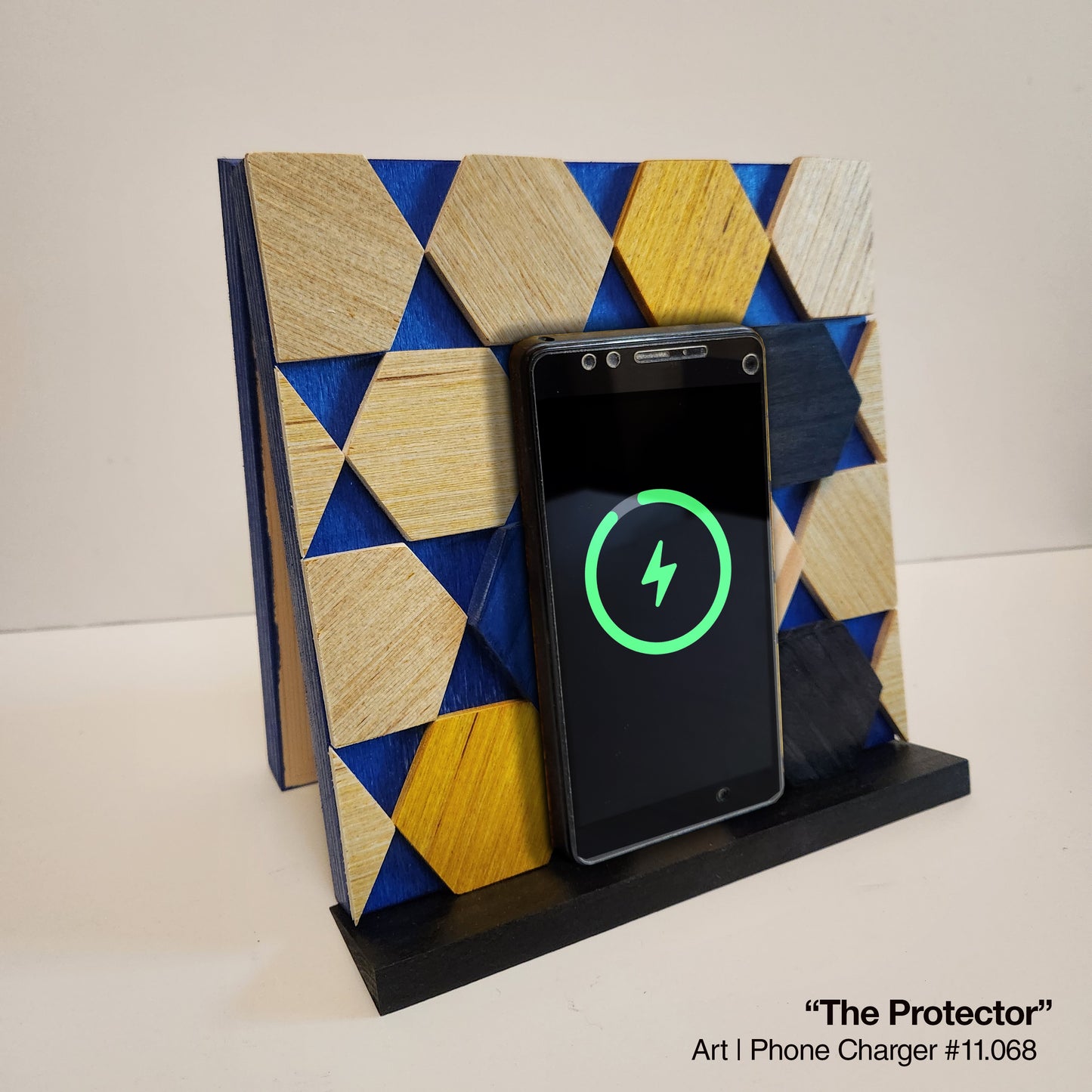 Art / Wireless Phone Charging Station - "The Protector"