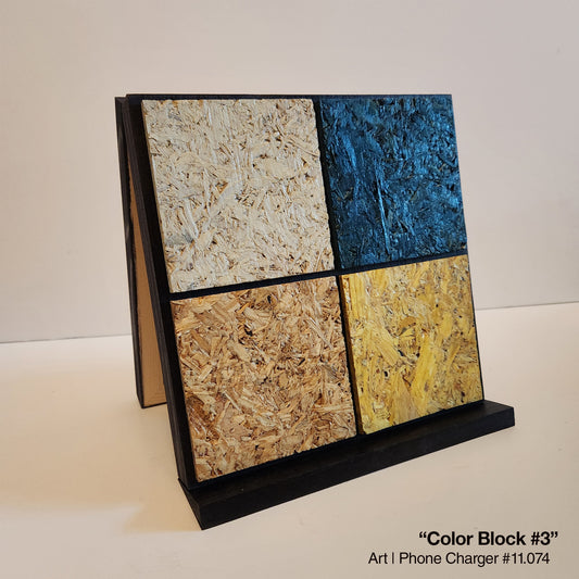Art / Wireless Phone Charging Station - "Color Block #3"