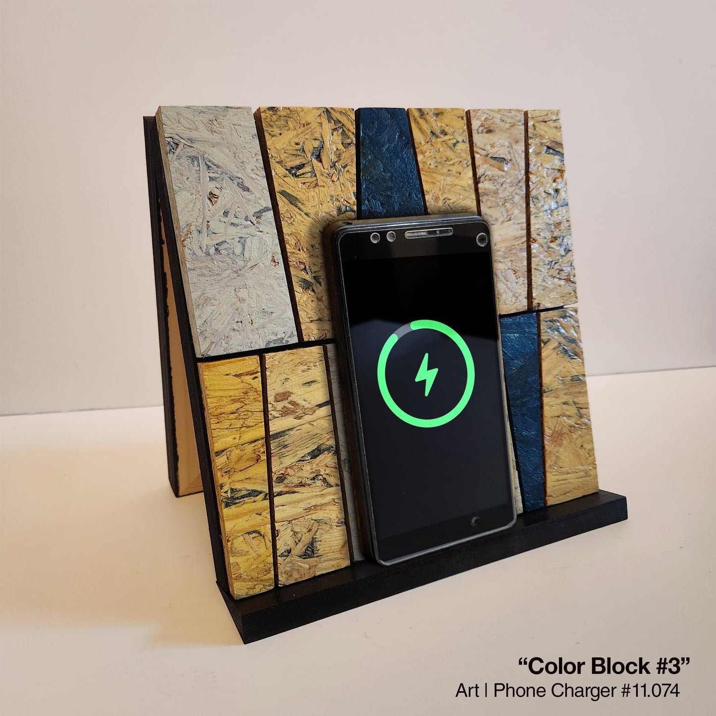 Art / Wireless Phone Charging Station - "MCM Shapes #3"