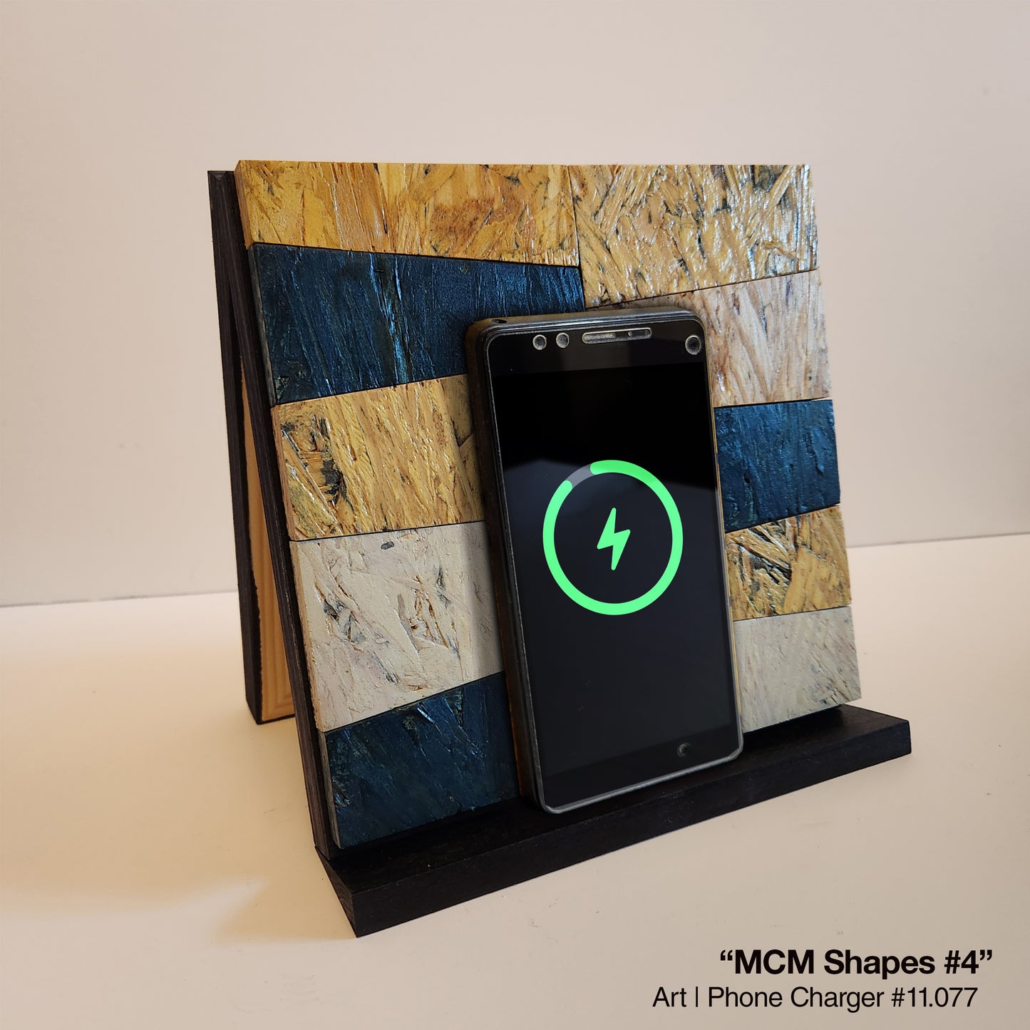 Art / Wireless Phone Charging Station - "MCM Shapes #4"