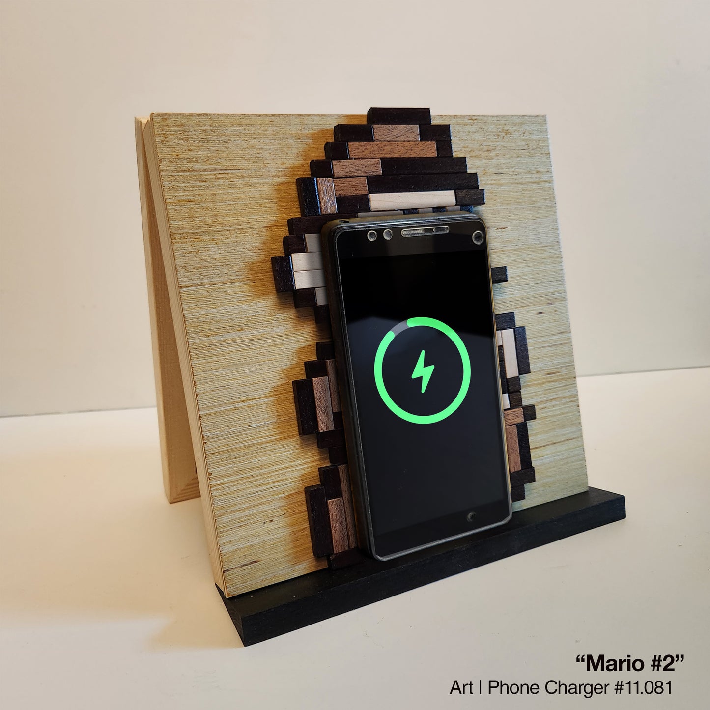 Art / Wireless Phone Charging Station - "Mario #1"