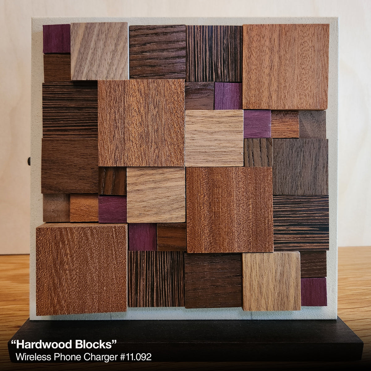 Hardwood Blocks - Wireless Phone Charger