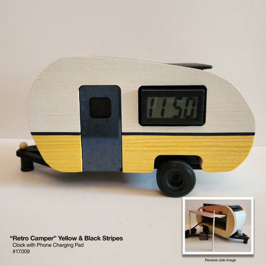 Retro Camper - Charger/Clock (Yelo & White)