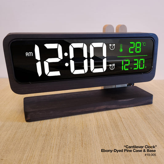Cantilever Clock - Ebony-Dyed Pine