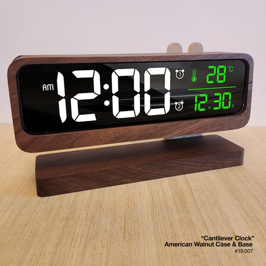 Cantilever Clock - American Walnut