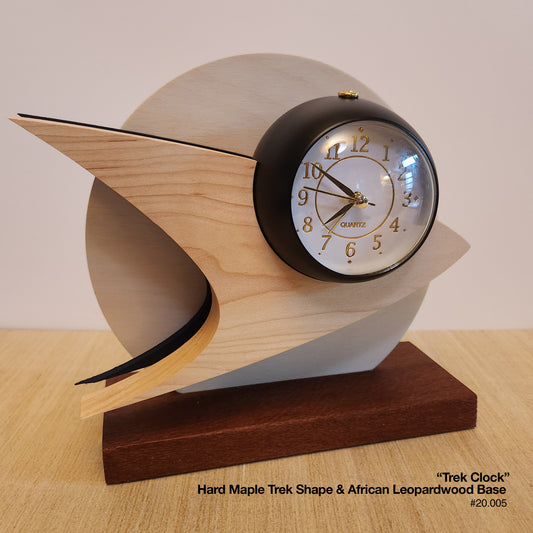 Trek Clock - Hard Maple & Leopardwood