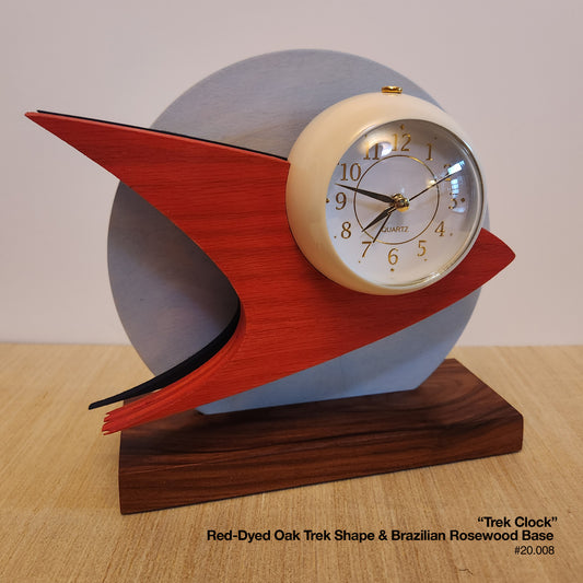 Trek Clock - Dyed Oak on Rosewood