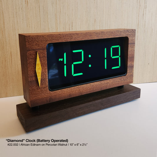 "Retro Diamond Clock - African Edinam"