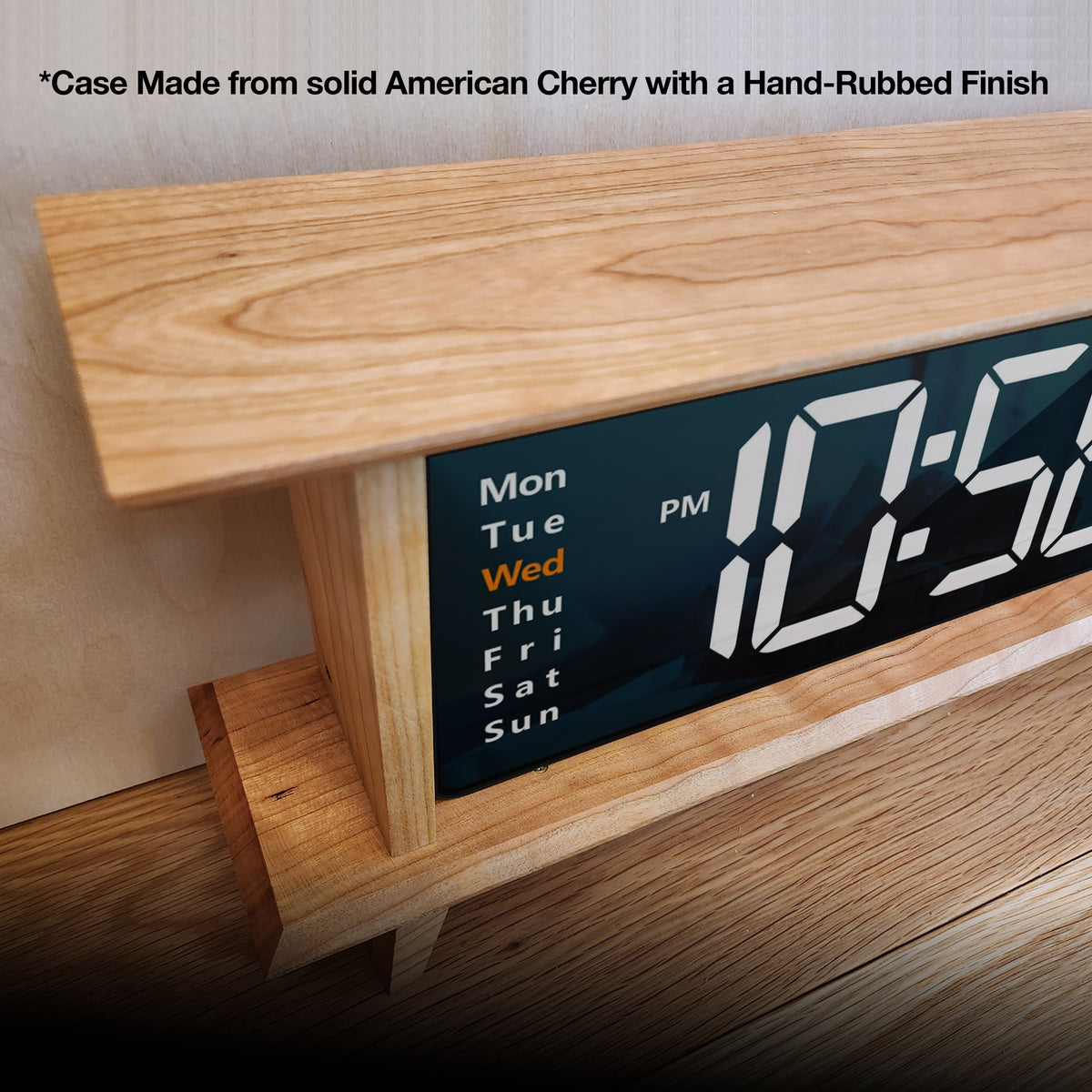 "Retro Console Clock - American Cherry"