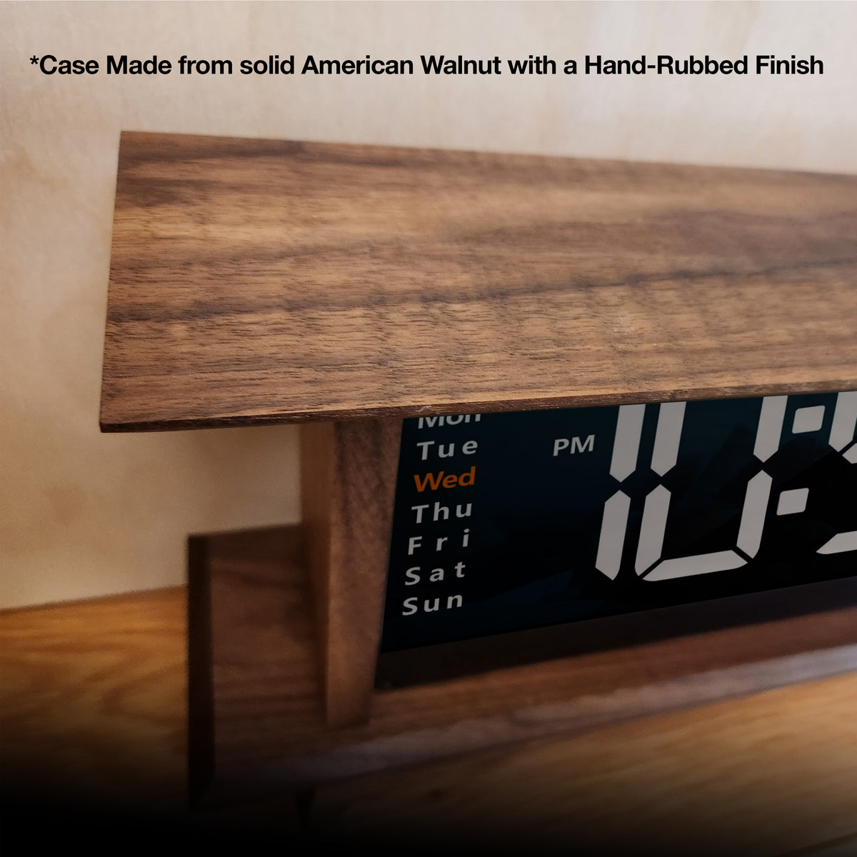 "Retro Console Clock - American Walnut"