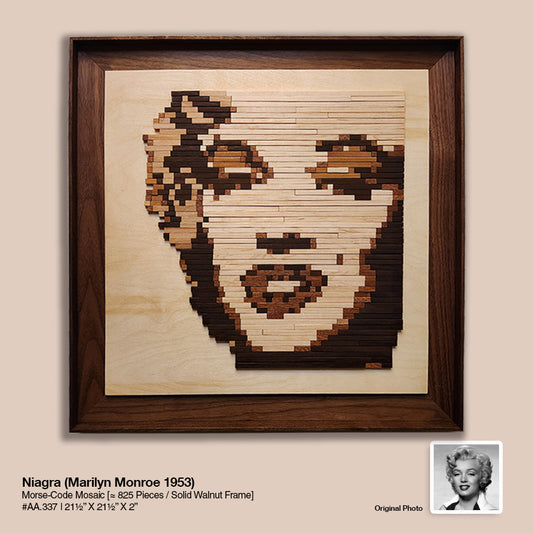 Marilyn Monroe - "Niagara" - Morse-Code Mosaic