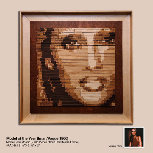 Iman "Model of the Year" - Morse-Code Mosaic